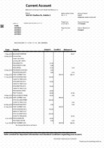 Westpac Choice Bank Statement
