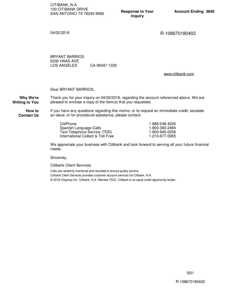 Wells Fargo Bank Statement