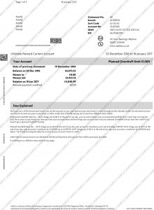 NAB Bank Statement