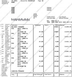 Australian Credit Card Statement