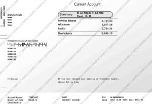 Ulster Bank Statement